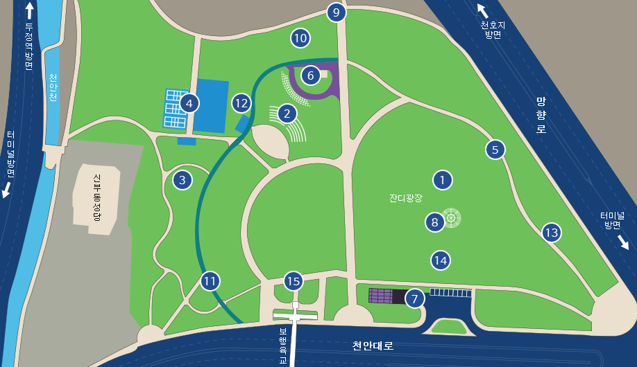 도솔공원 안내도